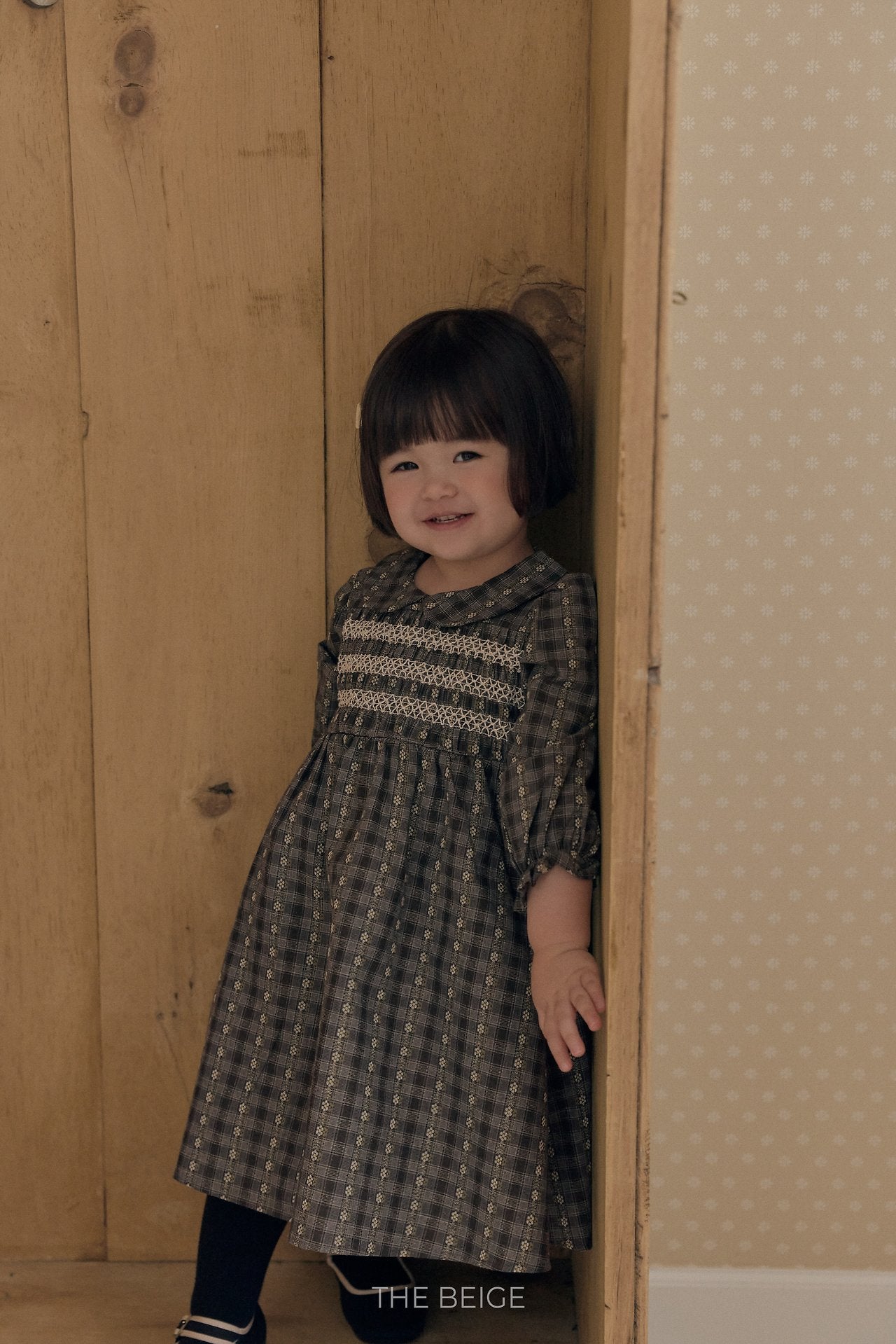［The beige］Smock Dress