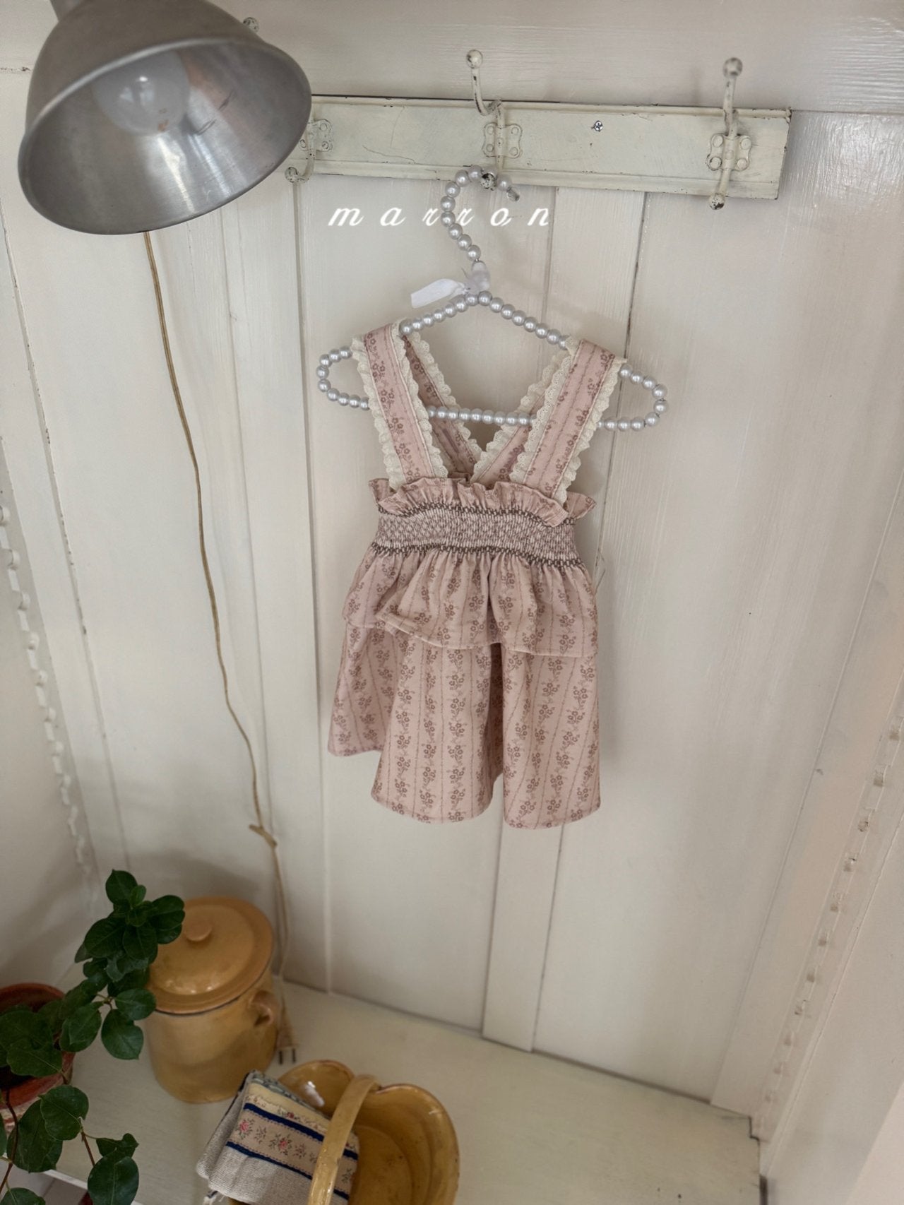 ［marron］Lauren smock suspender skirt