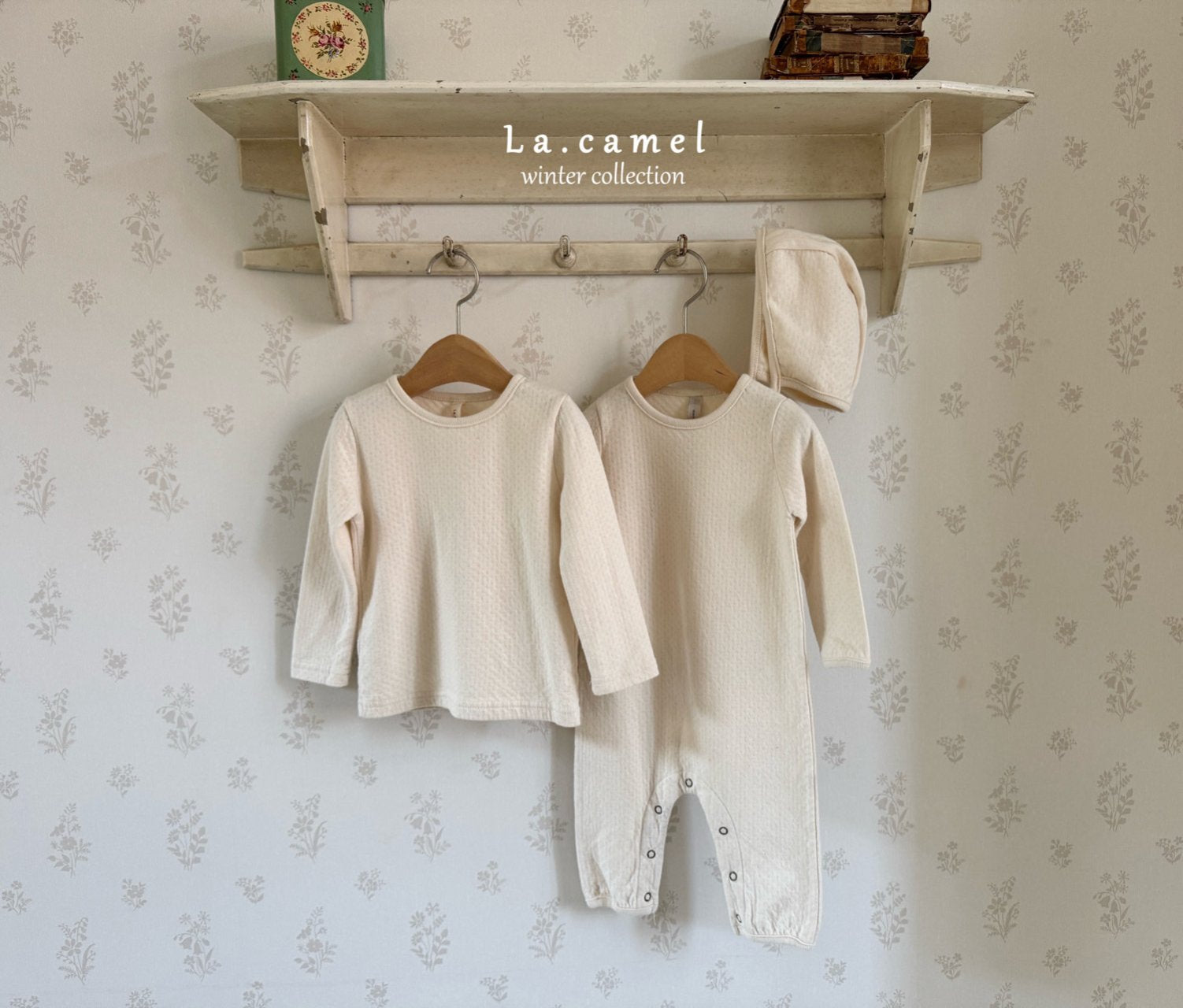 ［La.camel］Cottage eyelet tee