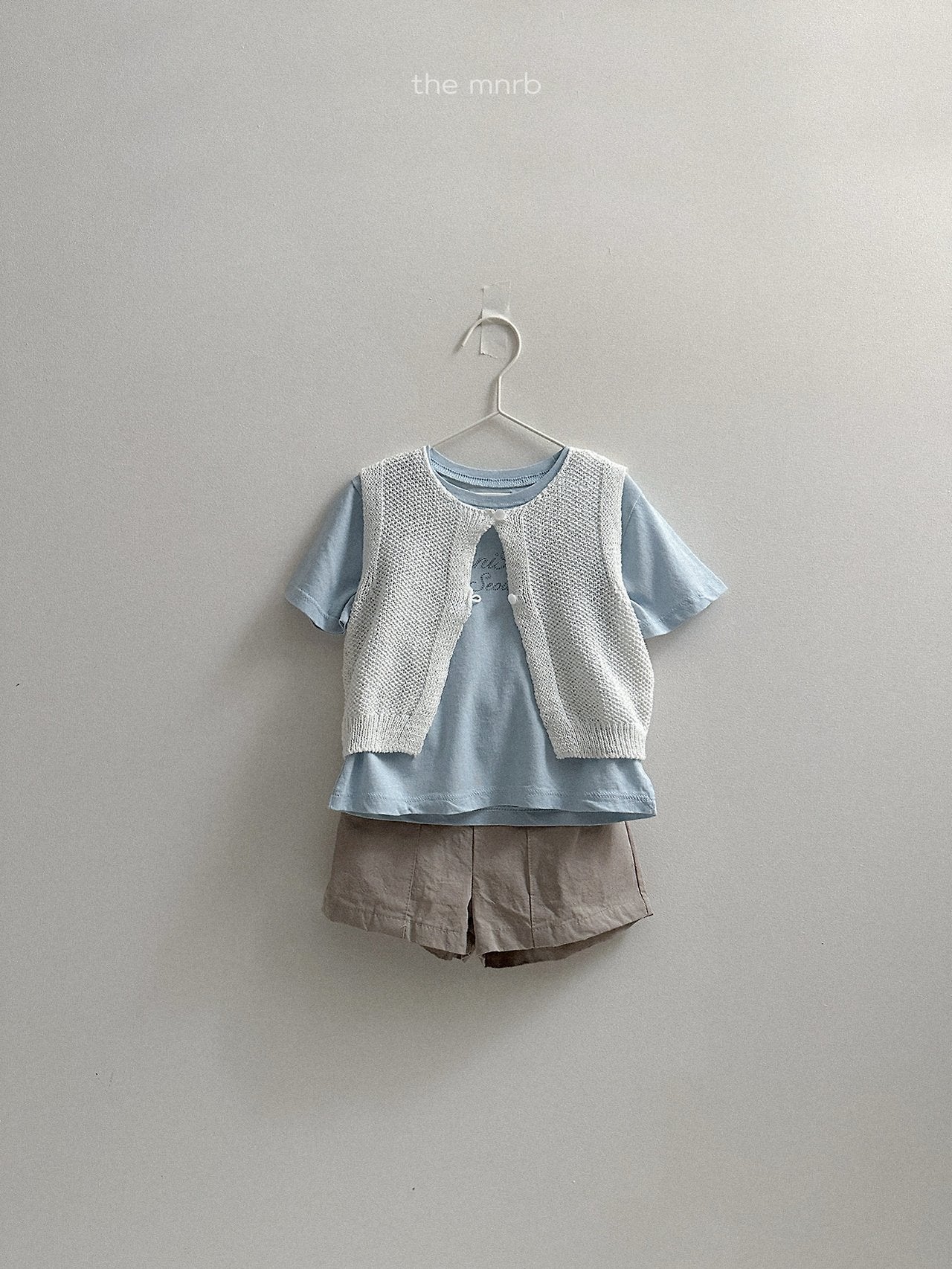 ［minirobe］Button knit vest