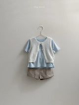 ［minirobe］Button knit vest