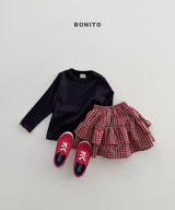［Bonito］Check cancan skirt