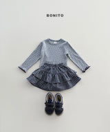 ［Bonito］Check cancan skirt