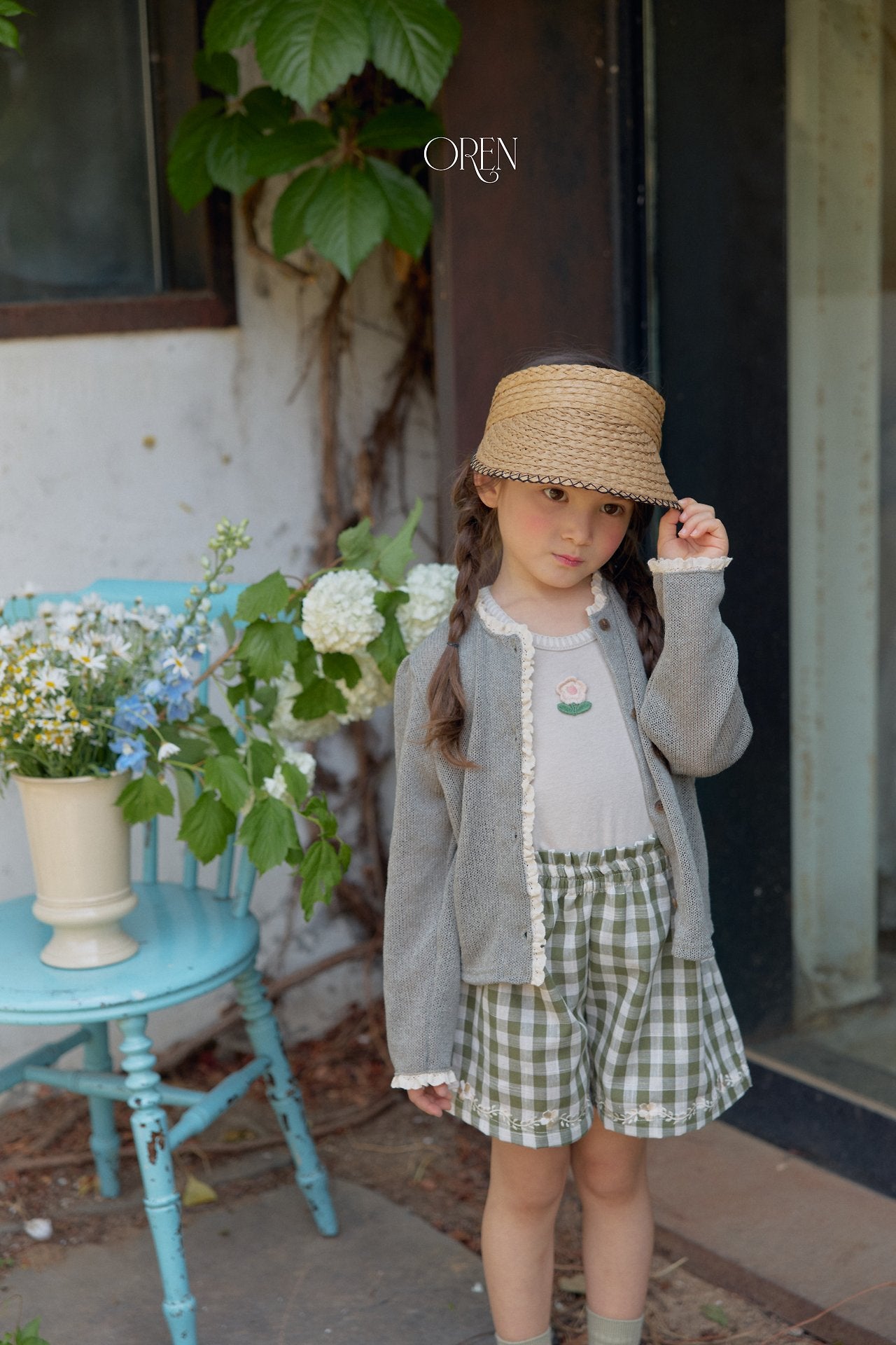 ［OREN］Petit chou raffia sun cap