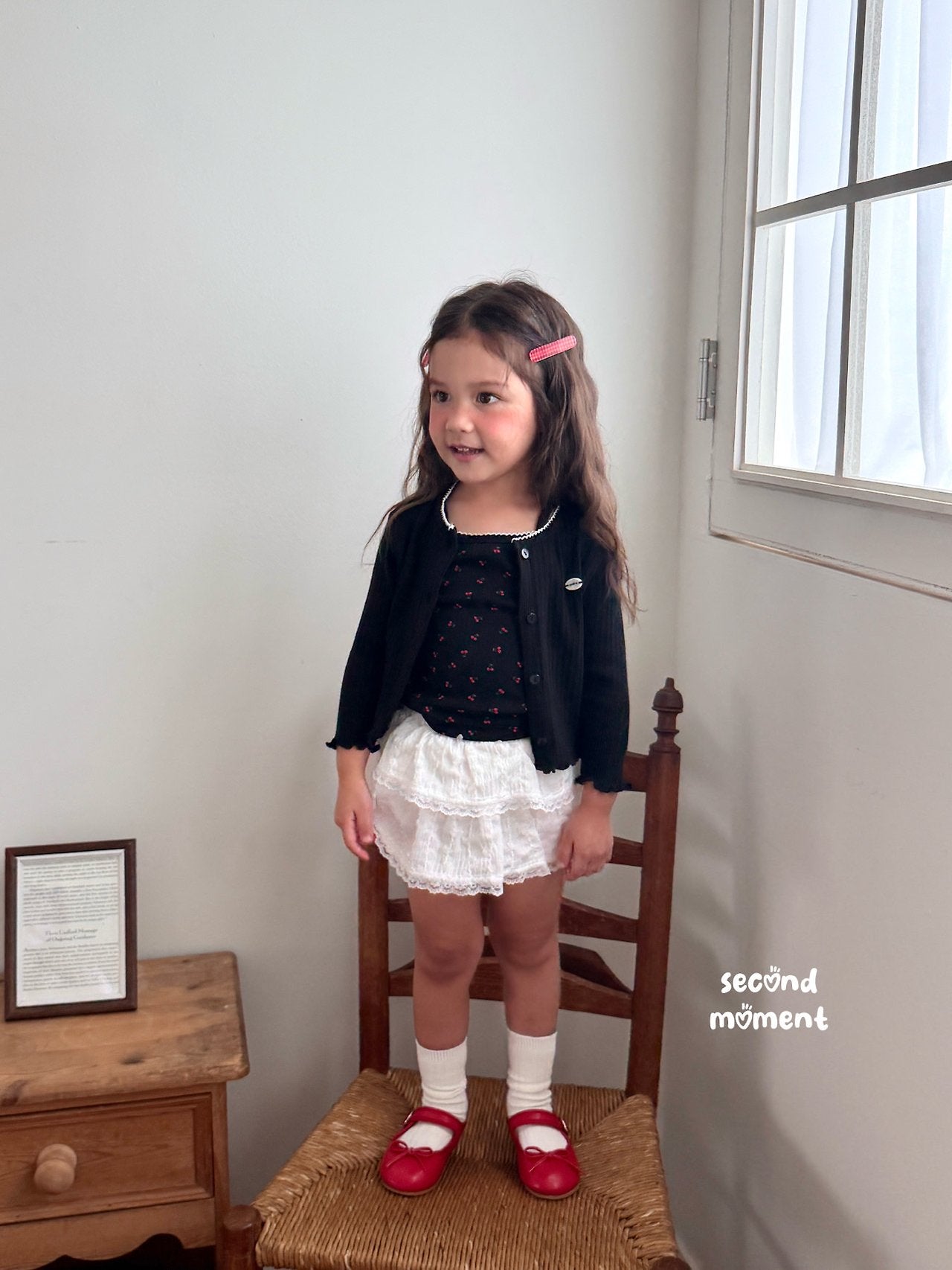 ［second moment］Cherry cardigan & camisole set