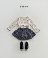 ［Bonito］Check cancan skirt