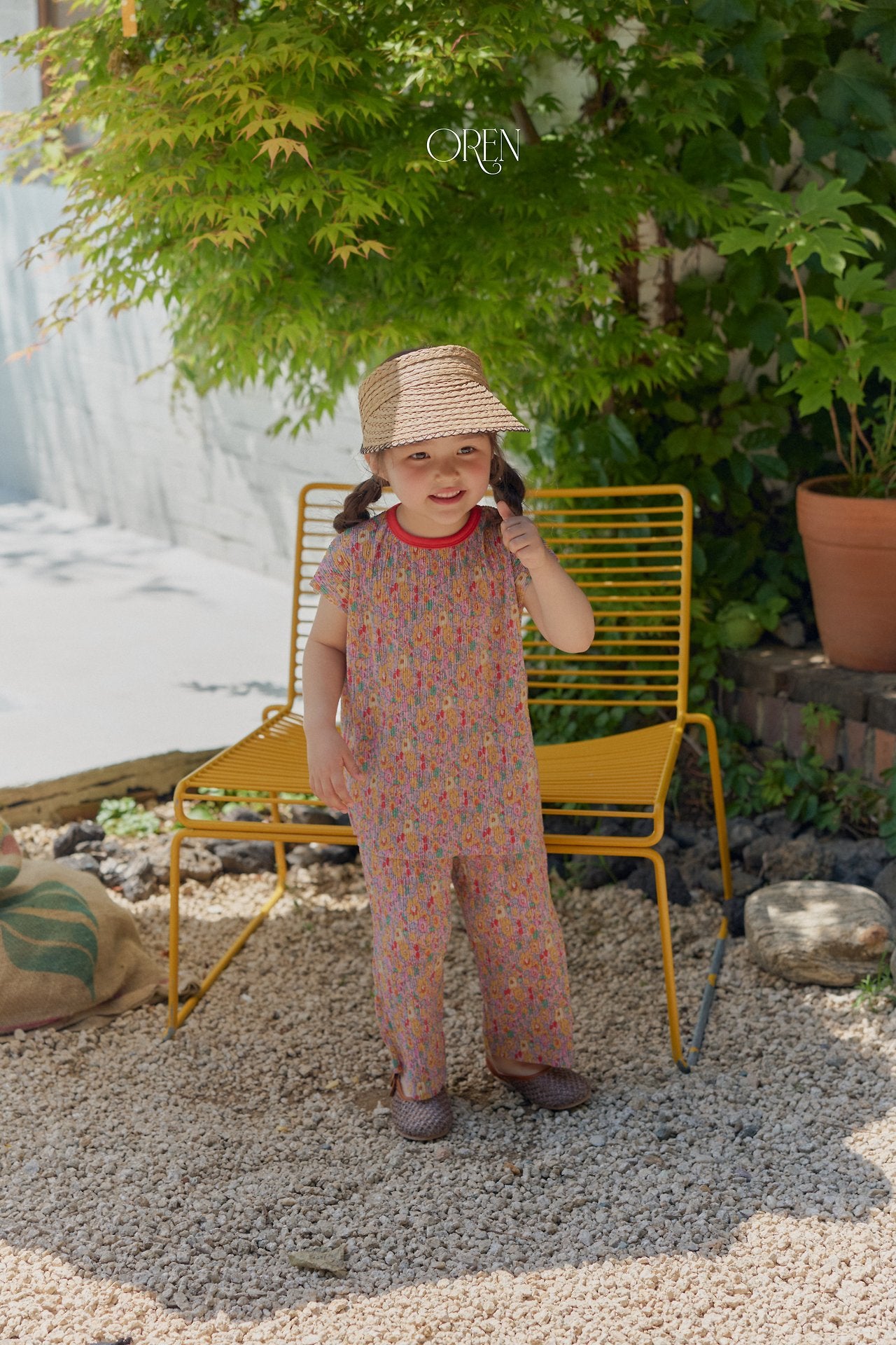 ［OREN］Petit chou raffia sun cap