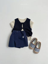 ［minirobe］Button knit vest