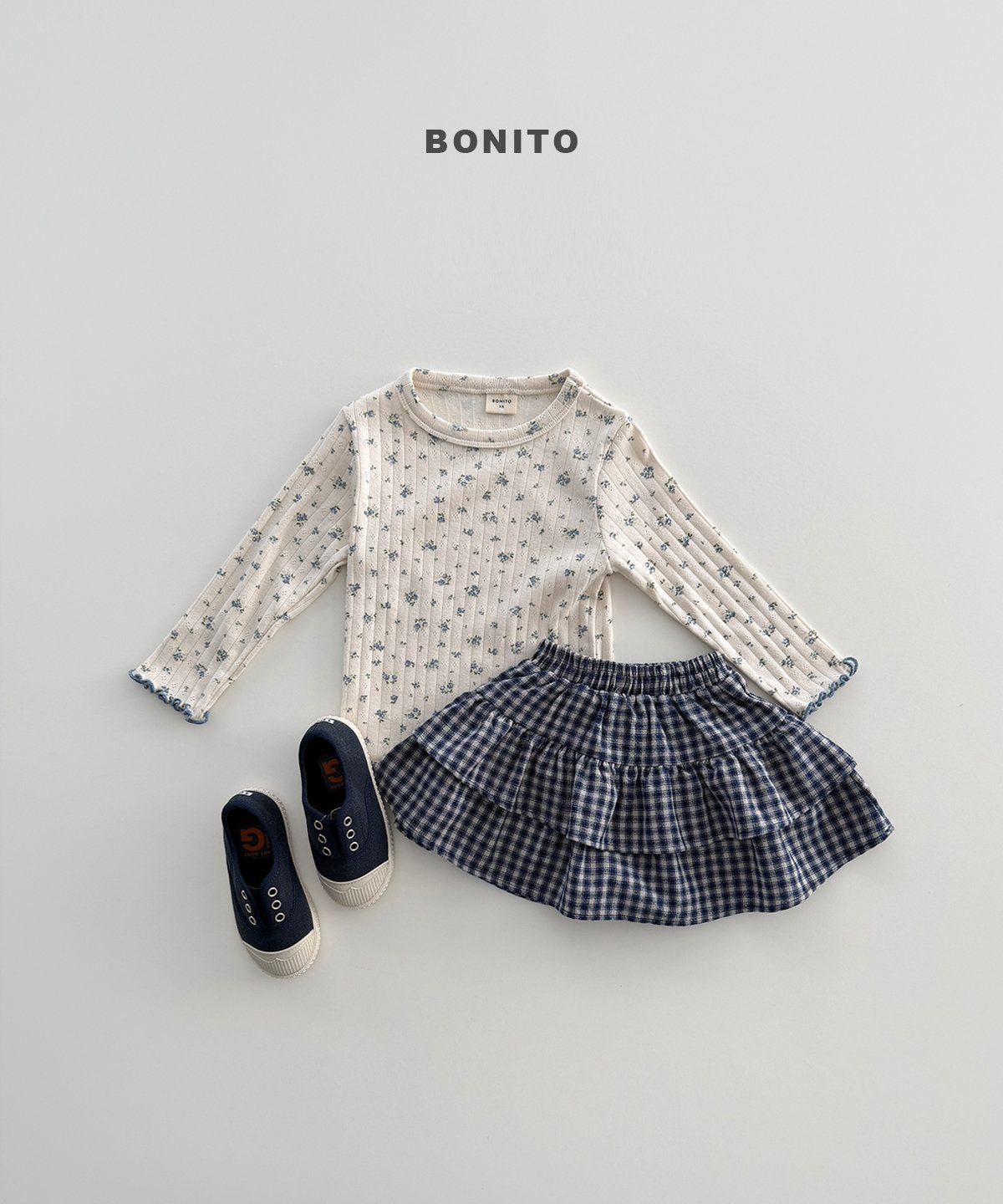 ［Bonito］Check cancan skirt