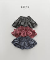 ［Bonito］Check cancan skirt