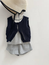 ［minirobe］Button knit vest