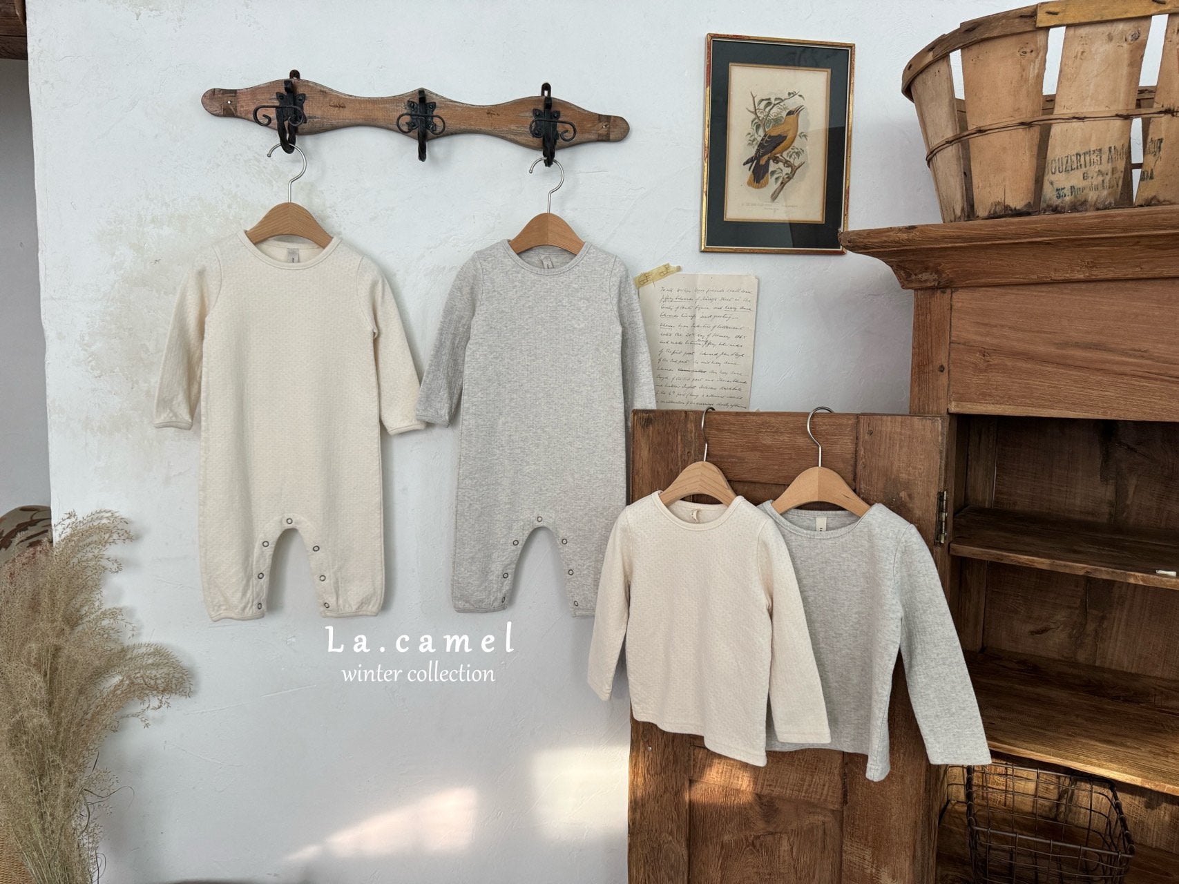 ［La.camel］Cottage eyelet tee