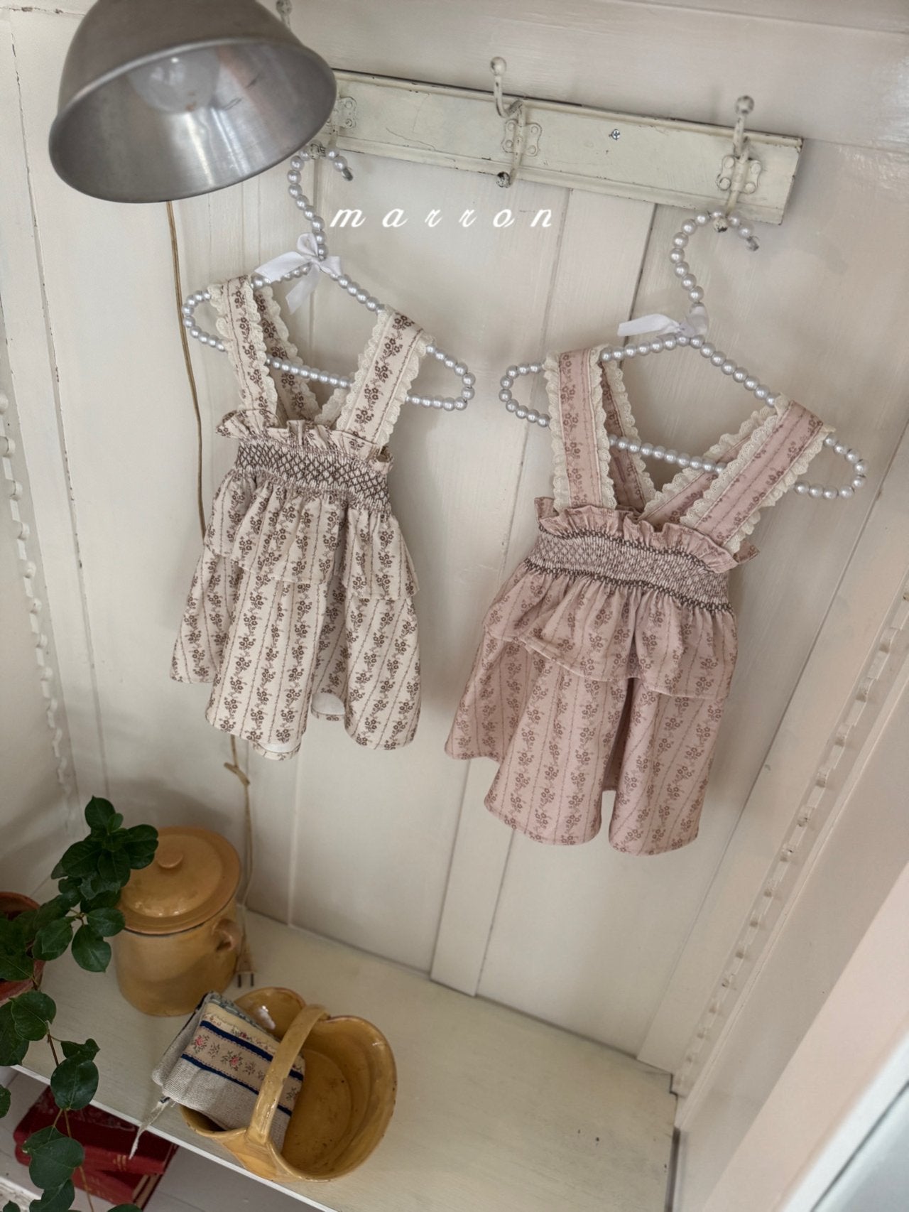 ［marron］Lauren smock suspender skirt