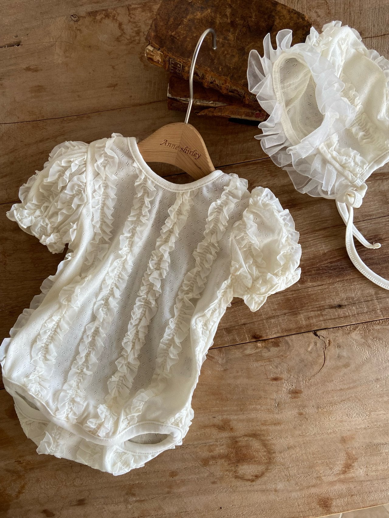 ［Anne shirley］Claudine rompers (bonnet set)