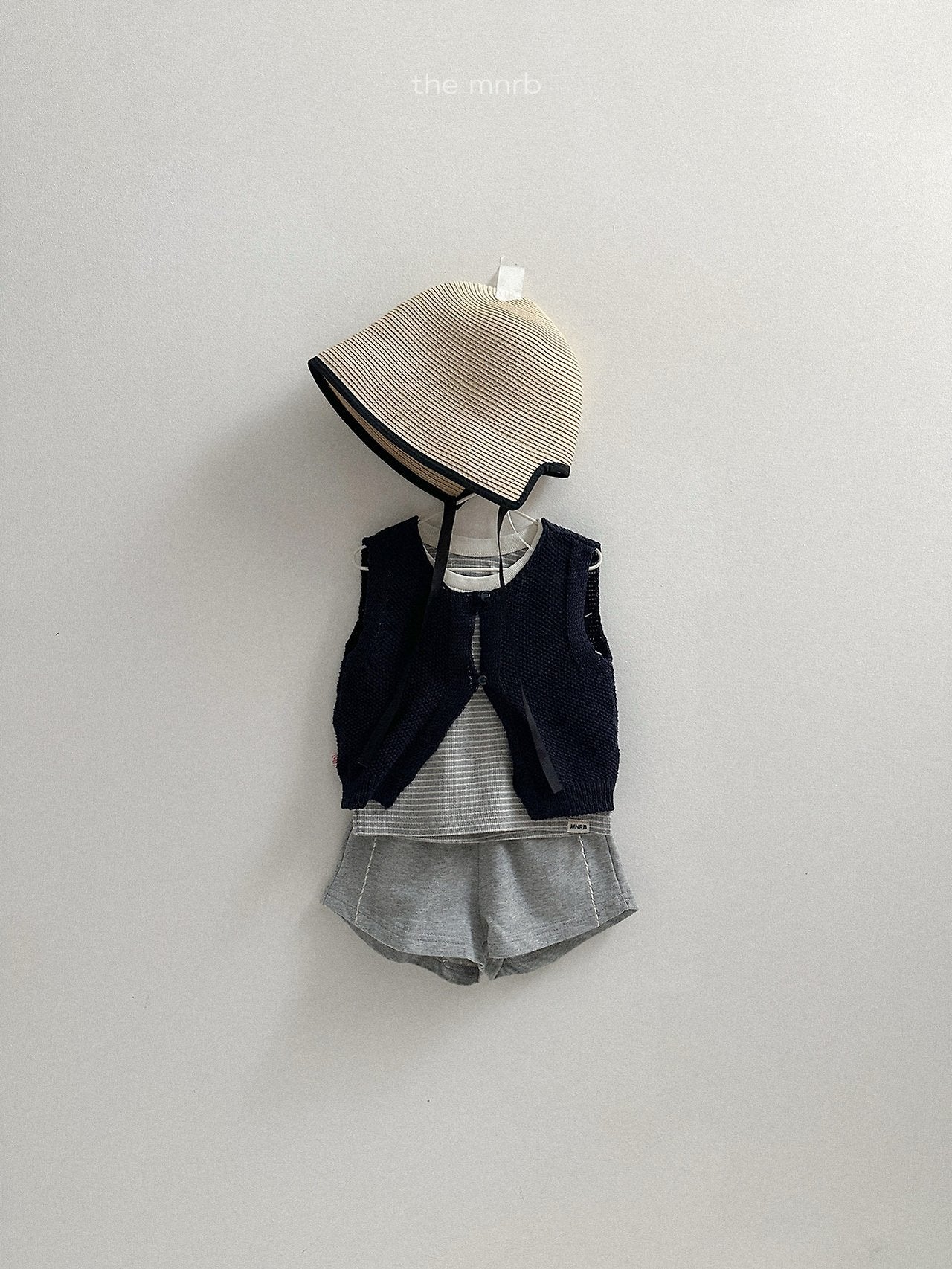 ［minirobe］Button knit vest