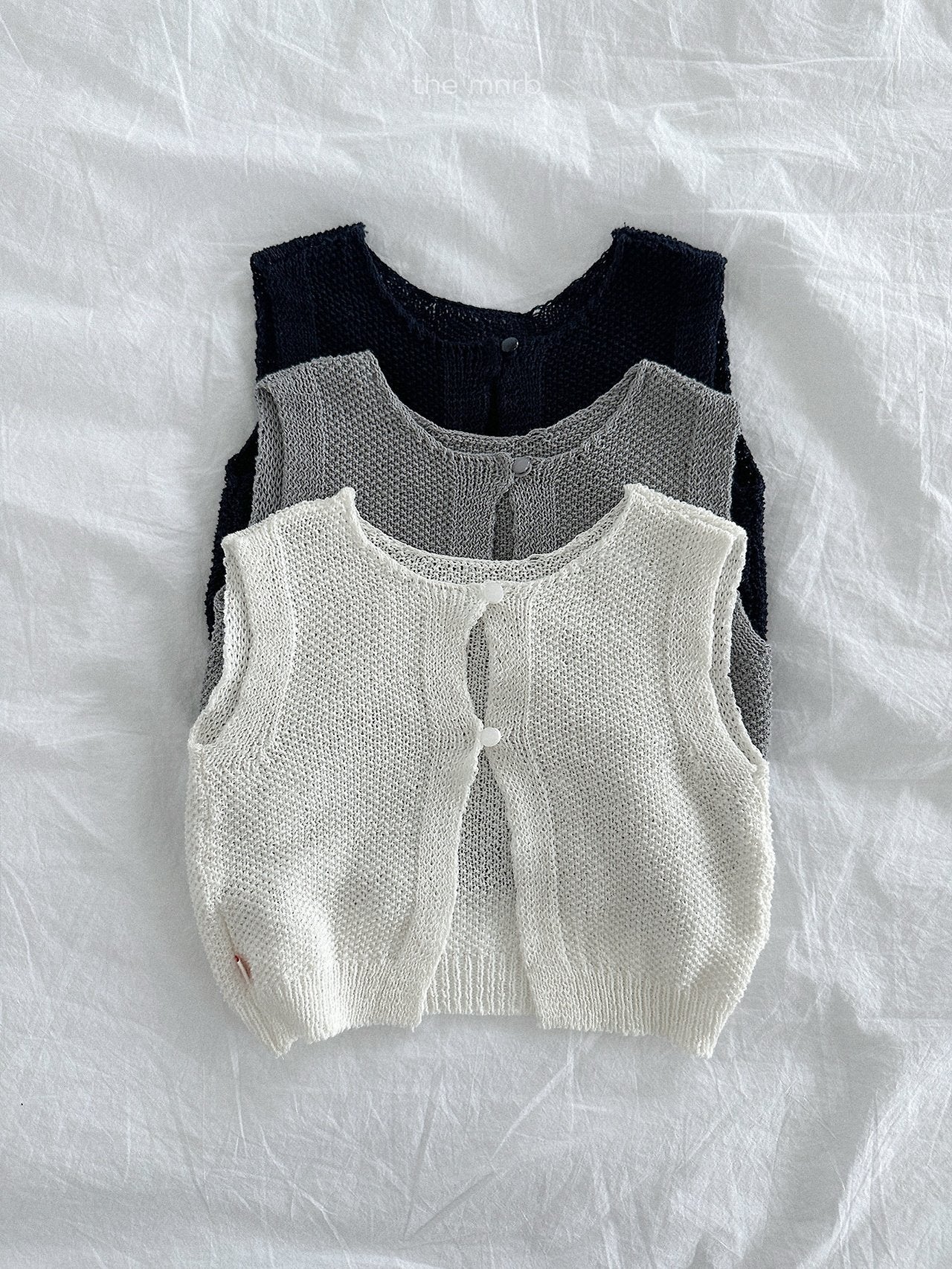 ［minirobe］Button knit vest