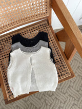 ［minirobe］Button knit vest