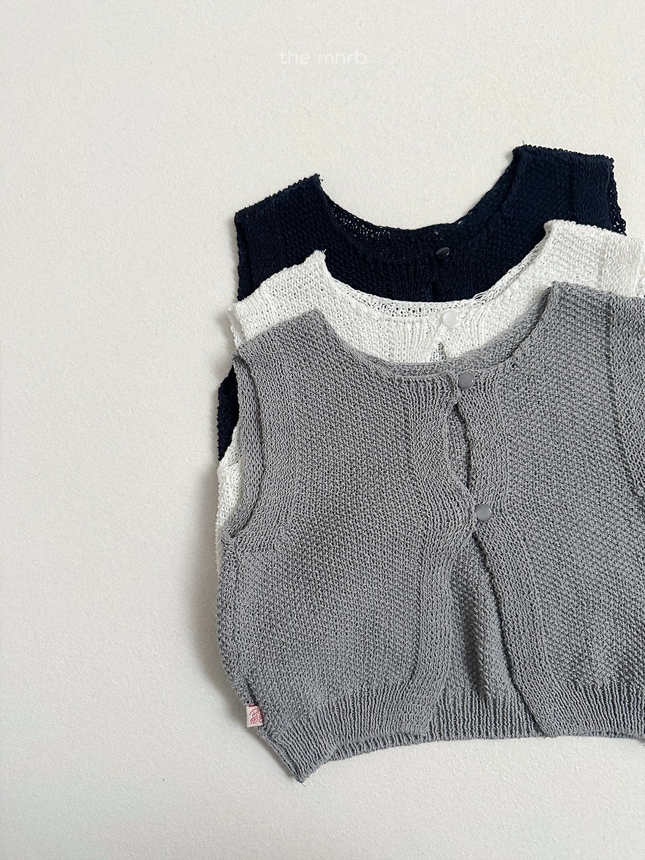 ［minirobe］Button knit vest