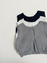 ［minirobe］Button knit vest