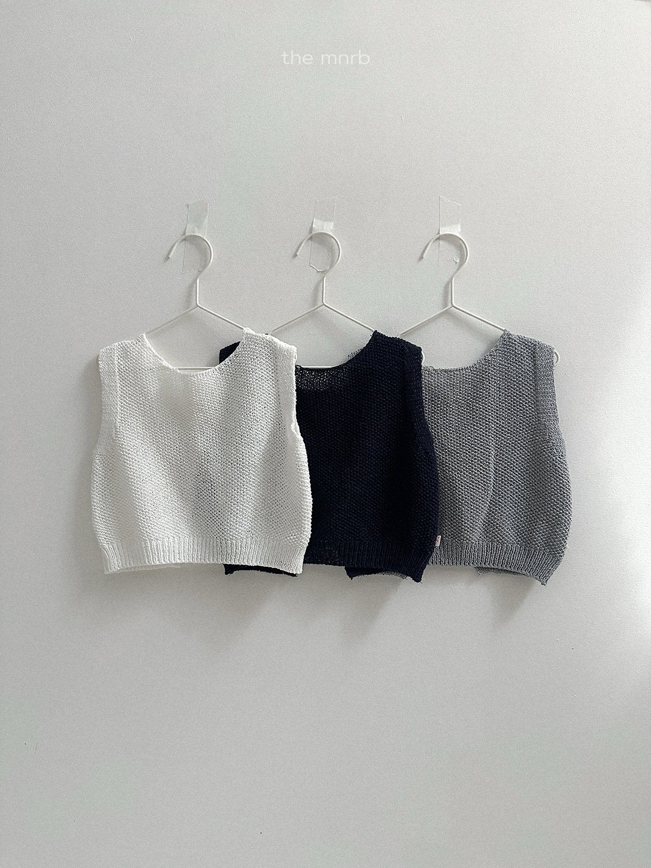 ［minirobe］Button knit vest