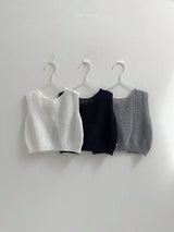 ［minirobe］Button knit vest
