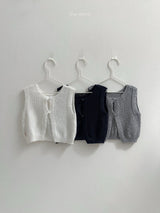 ［minirobe］Button knit vest