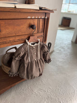 ［marron］Chickles check frill rompers