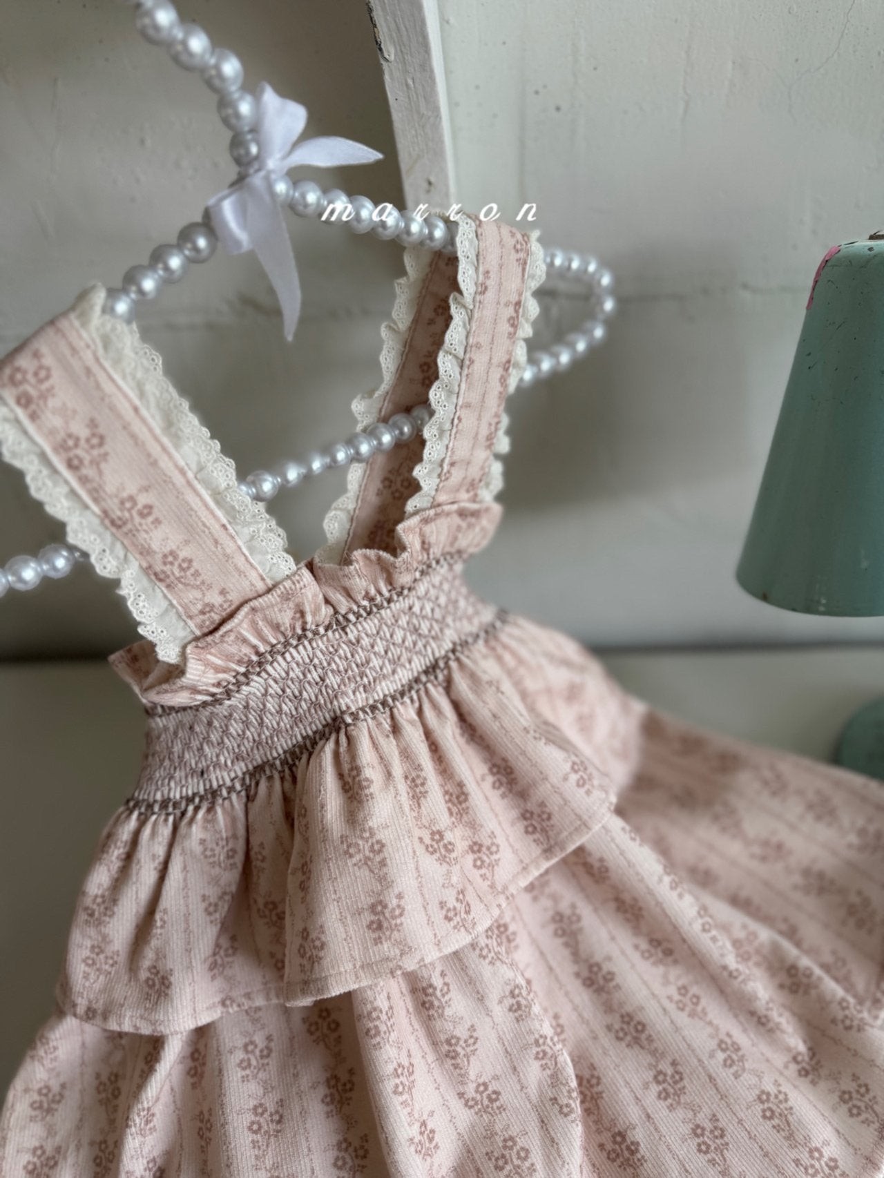 ［marron］Lauren smock suspender skirt