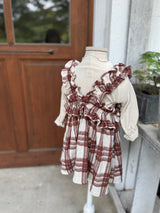 ［marron］Check shirring one-piece