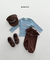 ［Bonito］Dot frill jpgger pants