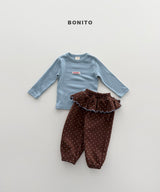 ［Bonito］Dot frill jpgger pants
