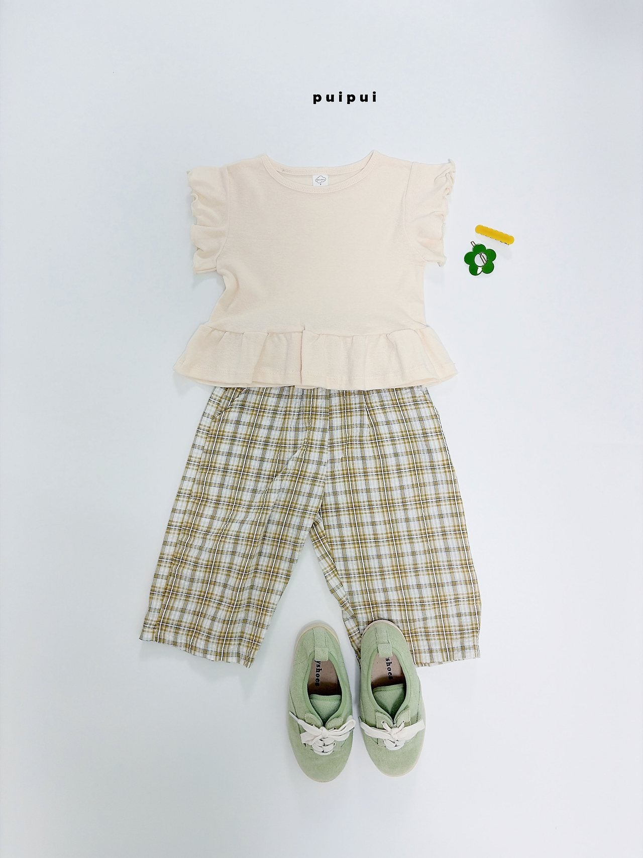 ［puipui］Brody check pants