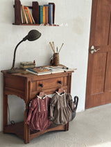 ［marron］Chickles check frill rompers