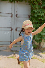［OREN］Rosie flower ribbon paper bucket hat