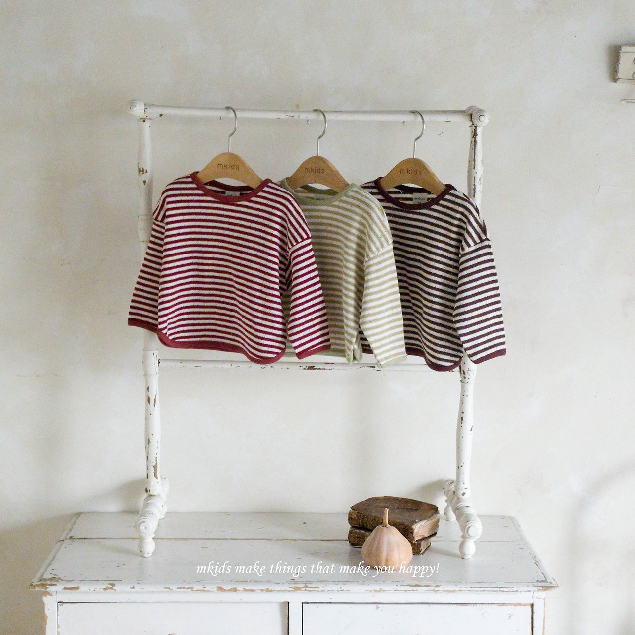［mkids］Bonbon stripe tops