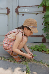 ［OREN］Rosie flower ribbon paper bucket hat