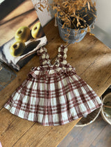 ［marron］Check shirring one-piece