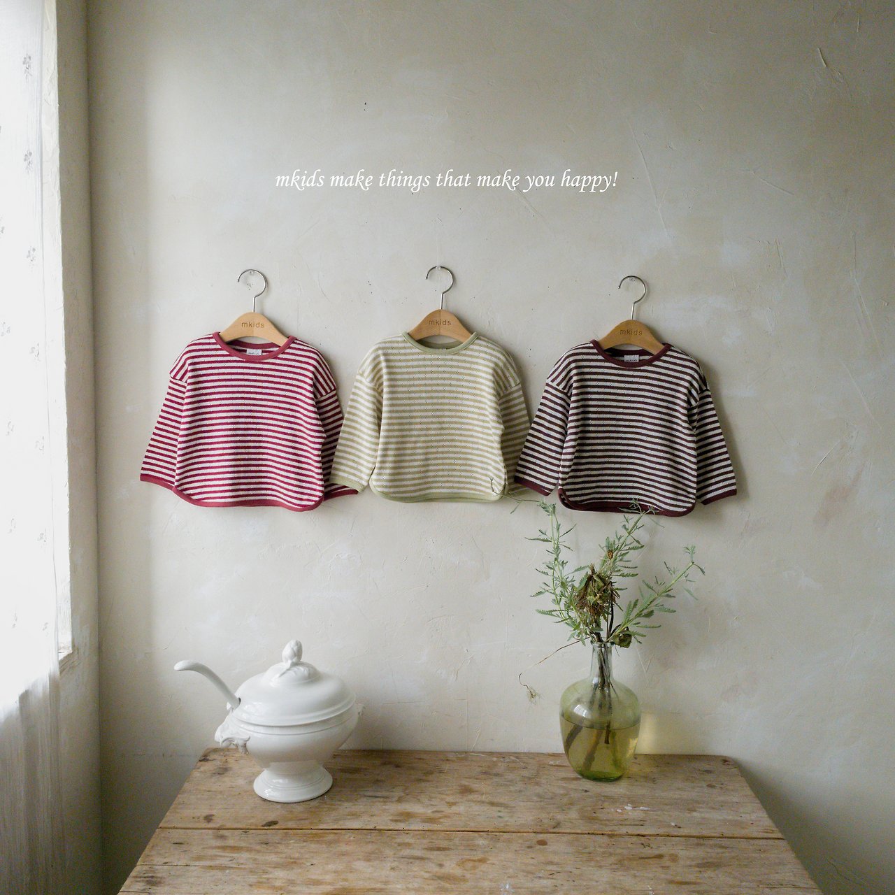 ［mkids］Bonbon stripe tops