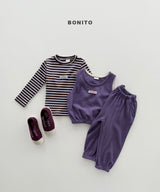 ［Bonito］Sugar stripe rib tee