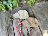 ［OREN］Rosie flower ribbon paper bucket hat