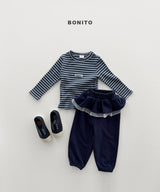 ［Bonito］Sugar stripe rib tee