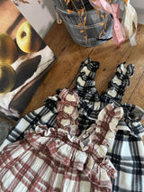 ［marron］Check shirring one-piece