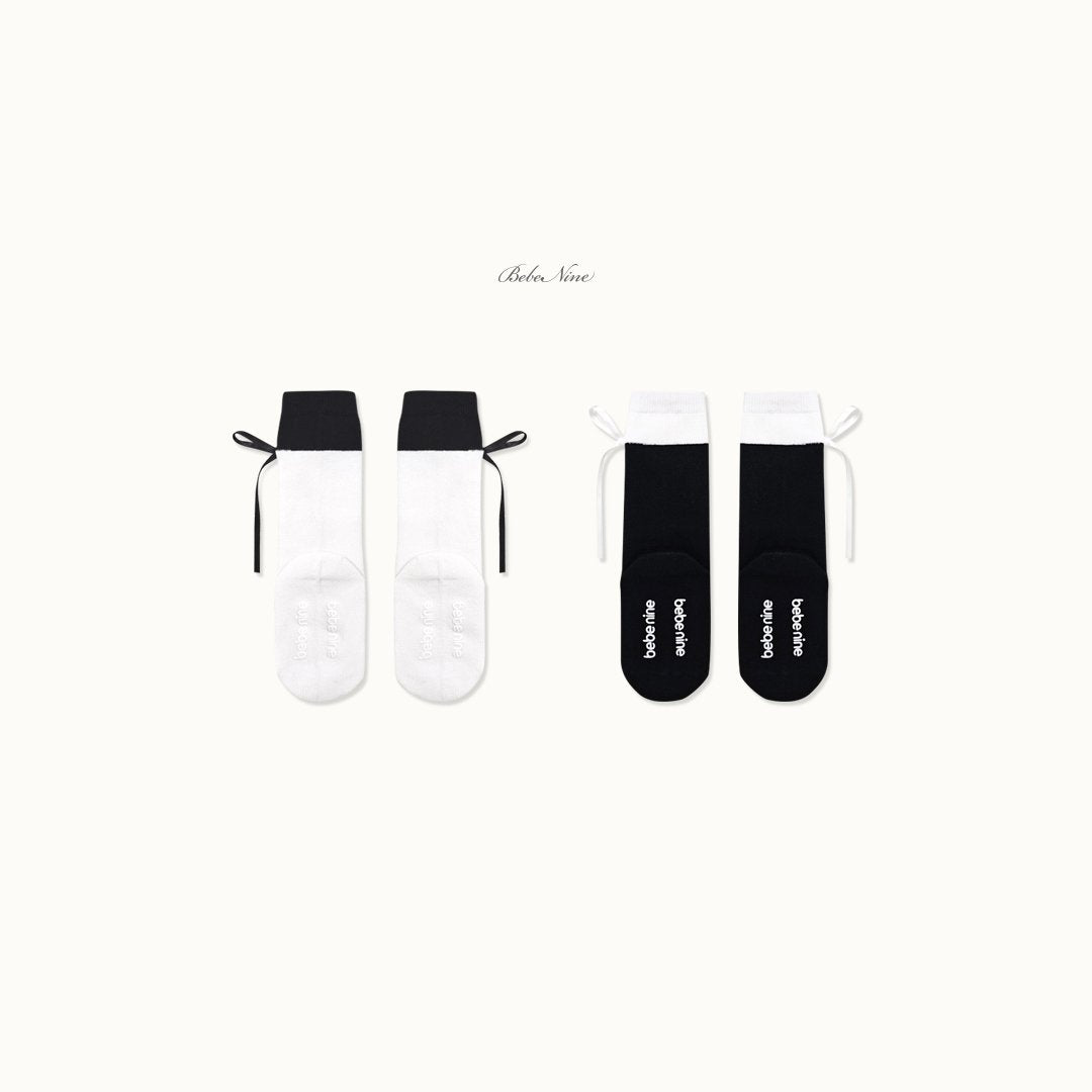 ［bebenine］Nine Ribbon Knee Socks Set