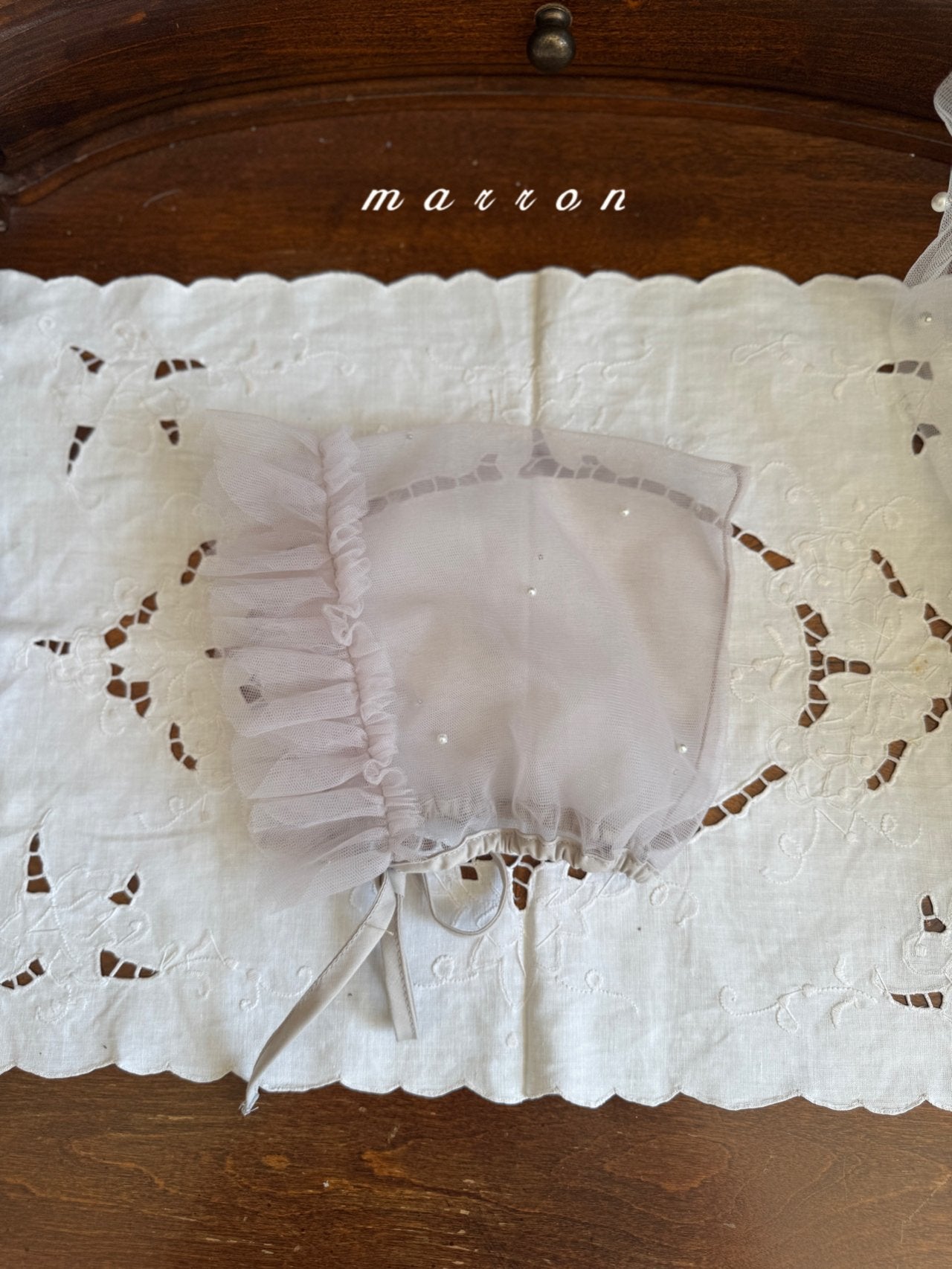 ［marron］Pearl bonnet