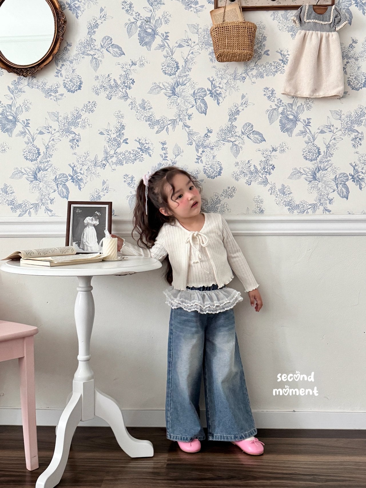 ［second moment］Soft cardigan & camisole set