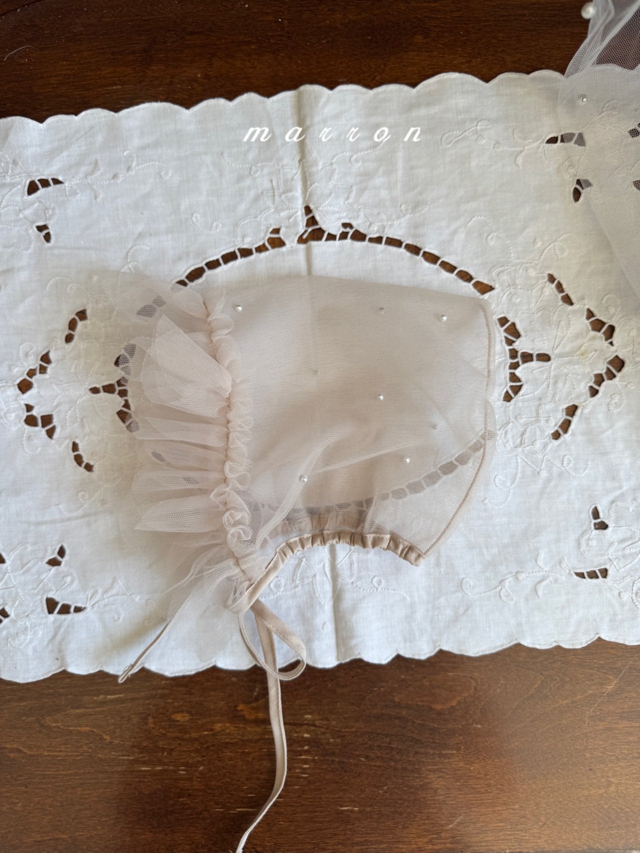 ［marron］Pearl bonnet