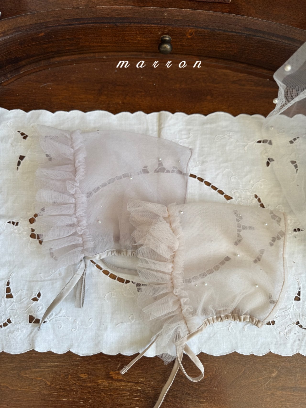 ［marron］Pearl bonnet