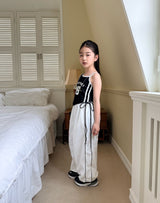 ［comma］Line ribbon rustling pants