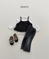 ［Bonito］Flare span denim pants