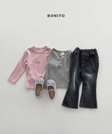 ［Bonito］Flare span denim pants